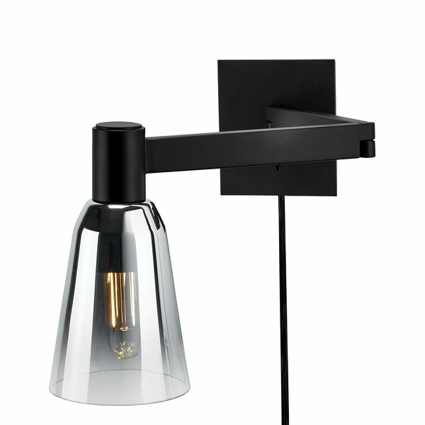 Norwell Audrey Swing Arm Wall Light - Matte Black 8478-MB-BC